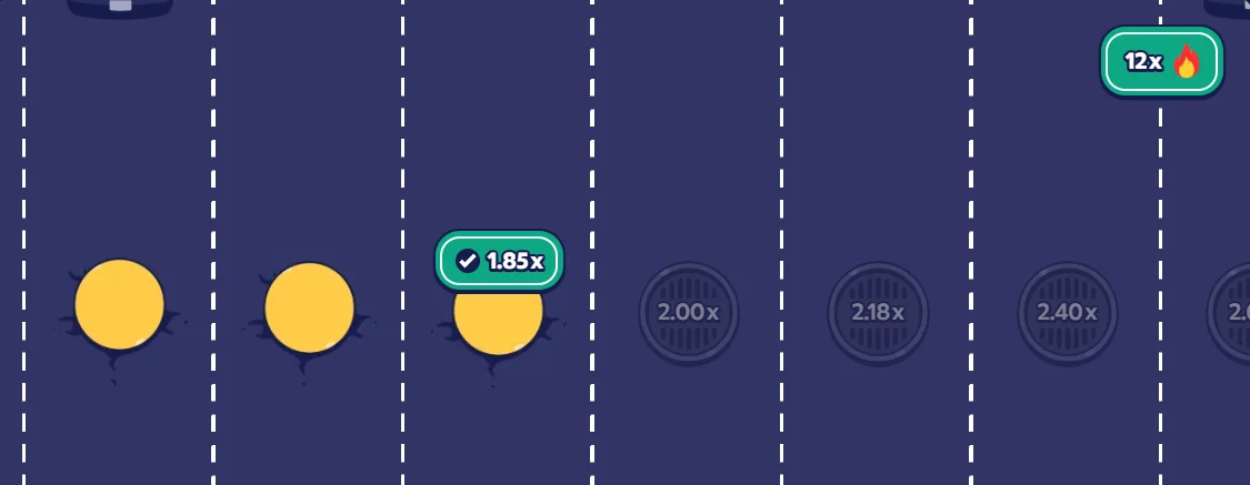 Successful run in Crossy Road with a 1.85x score multiplier bonus.